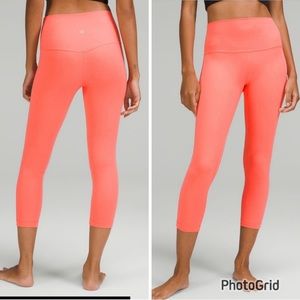 Lululemon Align High-Rise Crop 23" size 12 NWT RASPBERRY CREAM